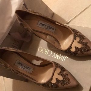 Jimmy Choo | Karamel 100 | Nude Suede